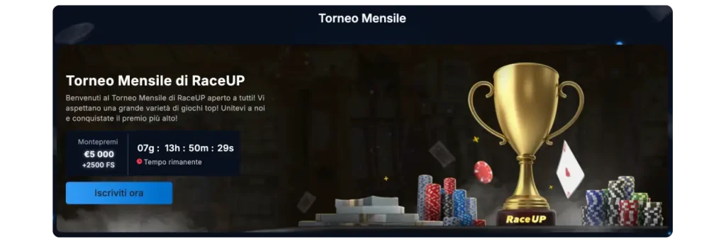 race up casino no deposit bonus
